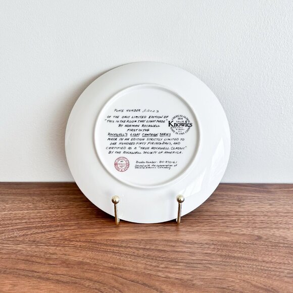 1983 Rockwell Plate This Room Light Made Light Campaign Signed - Picture 3 of 6